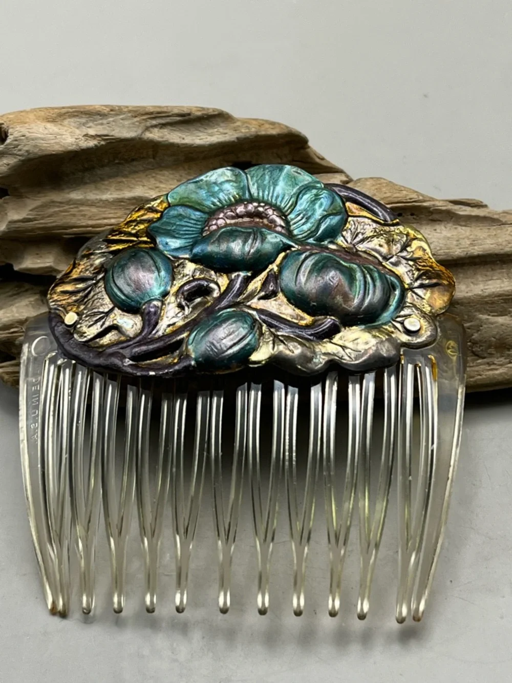 Vintage Elegant Barrette & Hair Comb Set - Rhinestone Crystal Sparkle Hair